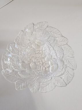 Vintage Indiana Glass Loganberry Blackberry Clear Glass Bowl